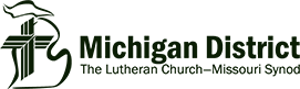 the logo for the Mighican District of the Lutheran Church Church Missouri Synod